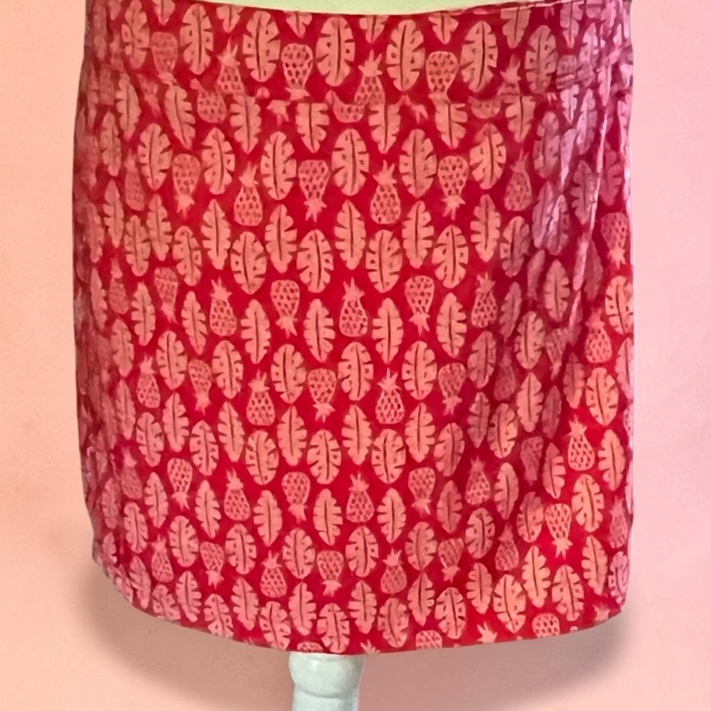 RipSkirt Hawaii Quick-Dry Wrap Skirt Red & Pink Tropical Pineapple Print Swim